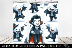 Simple Halloween Vampire Clipart 20 Oz Tumbler Product Image 2