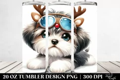 Expressive Havanese Pup, Watercolor 20 Oz Tumbler Product Image 2