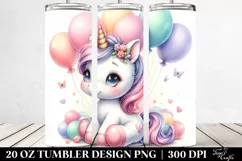Baby Unicorn in Bubble | 20 Oz Tumbler Product Image 2