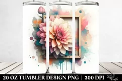 Abstract Stained Dahlia 20 Oz Tumbler Product Image 2