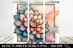 Abstract Stained Dahlia 20 Oz Tumbler Product Image 2