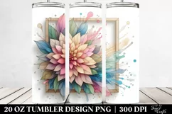 Abstract Stained Dahlia 20 Oz Tumbler Product Image 2