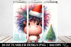 Expressive Hippo 20 Oz Tumbler with Crazy Haircut Product Image 2