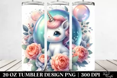Baby Unicorn in Bubble | 20 Oz Tumbler Product Image 2