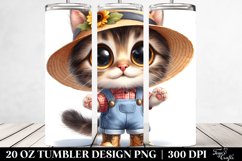Baby Cat Caricature Tumbler Product Image 2