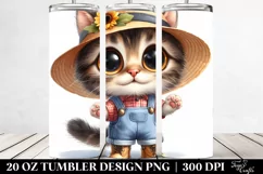 Baby Cat Caricature Tumbler Product Image 2
