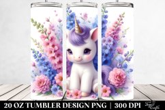 Pastel Cute Baby Unicorn Delphinium 20 oz Tumbler Product Image 2