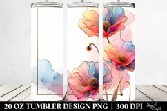 Abstract Shiny Poppy Clipart 20 Oz Tumbler Product Image 2