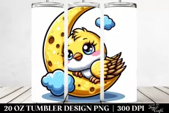 Colorful Crazy Baby Goldfinch Napping | 20 Oz Tumbler Product Image 2