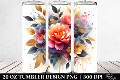 Vibrant Bouquet Gold Foil | 20 Oz Tumbler Product Image 2