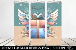 Colorful Gift Box with Angel Crown, Clipart 20 Oz Tumbler Product Image 2