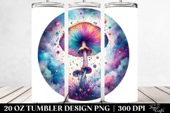 Vibrant Celestial Mushroom Clipart 20 Oz Tumbler Product Image 2