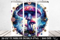 Vibrant Celestial Mushroom Clipart 20 Oz Tumbler Product Image 2
