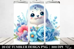 Colorful Baby Seal Resting | 20 Oz Tumbler Product Image 2