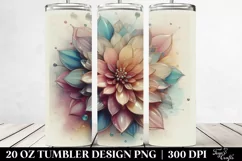 Abstract Shiny Retro Dahlia 20 Oz Tumbler Product Image 2