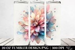 Abstract Shiny Retro Dahlia 20 Oz Tumbler Product Image 2