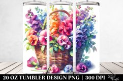 Colorful Basket of Sweet Pea Tumbler Product Image 2