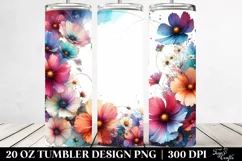 Colorful Watercolor Frame | 20 oz Tumbler Product Image 2