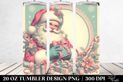 Pastel Christmas Santa Image, 20 Oz Tumbler Product Image 2