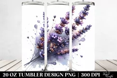 Glossy Lavender Watercolor Tumbler Product Image 2