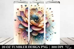 Abstract Stained Anemone 20 Oz Tumbler Product Image 2