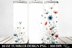 Centered Watercolor Flowers | 20 oz Tumbler Product Image 2