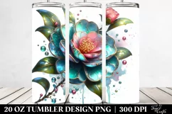 Camellia Watercolor Tumbler Product Image 2