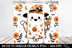 Cartoon Simplistic Haloween Ghost | 20 oz Tumbler Product Image 2