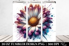 Detailed Shiny Daisy Tumbler Product Image 2