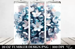 Abstract Shiny Jasmine | 20 Oz Tumbler Product Image 2