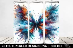 Abstract Ice Butterfly Tumbler | 20 oz Tumbler Product Image 2