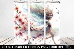 20 Oz Tumbler Sublimation | Pastel Fairy Wind Watercolor Product Image 2
