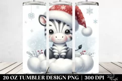 Cute Baby Zebra Winter 20 oz Tumbler Product Image 2