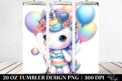 Cute Baby Unicorn Beachwear Baloons | 20 Oz Tumbler Product Image 2