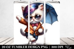 Cute Baby Cat with Cool Haircut 20 Oz Tumbler Product Image 2