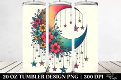 Whimsical Colorful Moon and Stars Design | 20 oz Tumbler Product Image 2