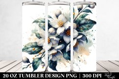 20 Oz Tumbler Sublimation | Shiny Jasmine with Golden Product Image 2