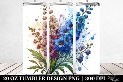 Detailed Wooden Delphinium Tumbler Product Image 2