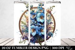 Detailed Wooden Delphinium Tumbler Product Image 2