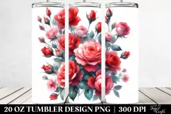 Vibrant Red Roses Glossy | 20 oz Tumbler Product Image 2