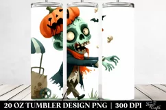 Simple Halloween Zombie Clipart 20 Oz Tumbler Product Image 2