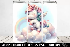 Cute Baby Unicorn Dancing Cloud | 20 Oz Tumbler Product Image 2