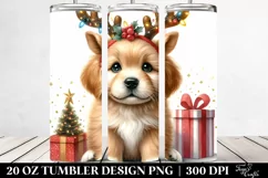 Baby Golden Retriever with Christmas Lights 20 Oz Tumbler Product Image 2