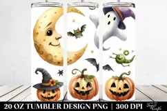 Funny Halloween Moon Clipart 20 Oz Tumbler Product Image 2