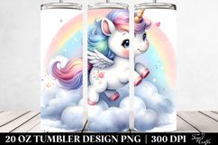 Cute Baby Unicorn in Style | 20 Oz Tumbler Product Image 2