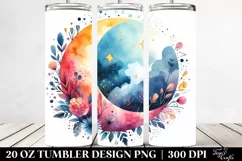 Simple Watercolor Moon | 20 Oz Tumbler Product Image 2