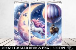 Cute Unicorn Pastel Watercolor | 20 Oz Tumbler Product Image 2