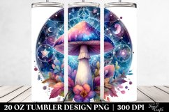 Vibrant Celestial Mushroom Clipart 20 Oz Tumbler Product Image 2