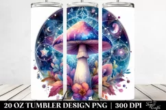 Vibrant Celestial Mushroom Clipart 20 Oz Tumbler Product Image 2
