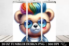 Cute Baby Bear Playing 20 Oz Tumbler Product Image 2